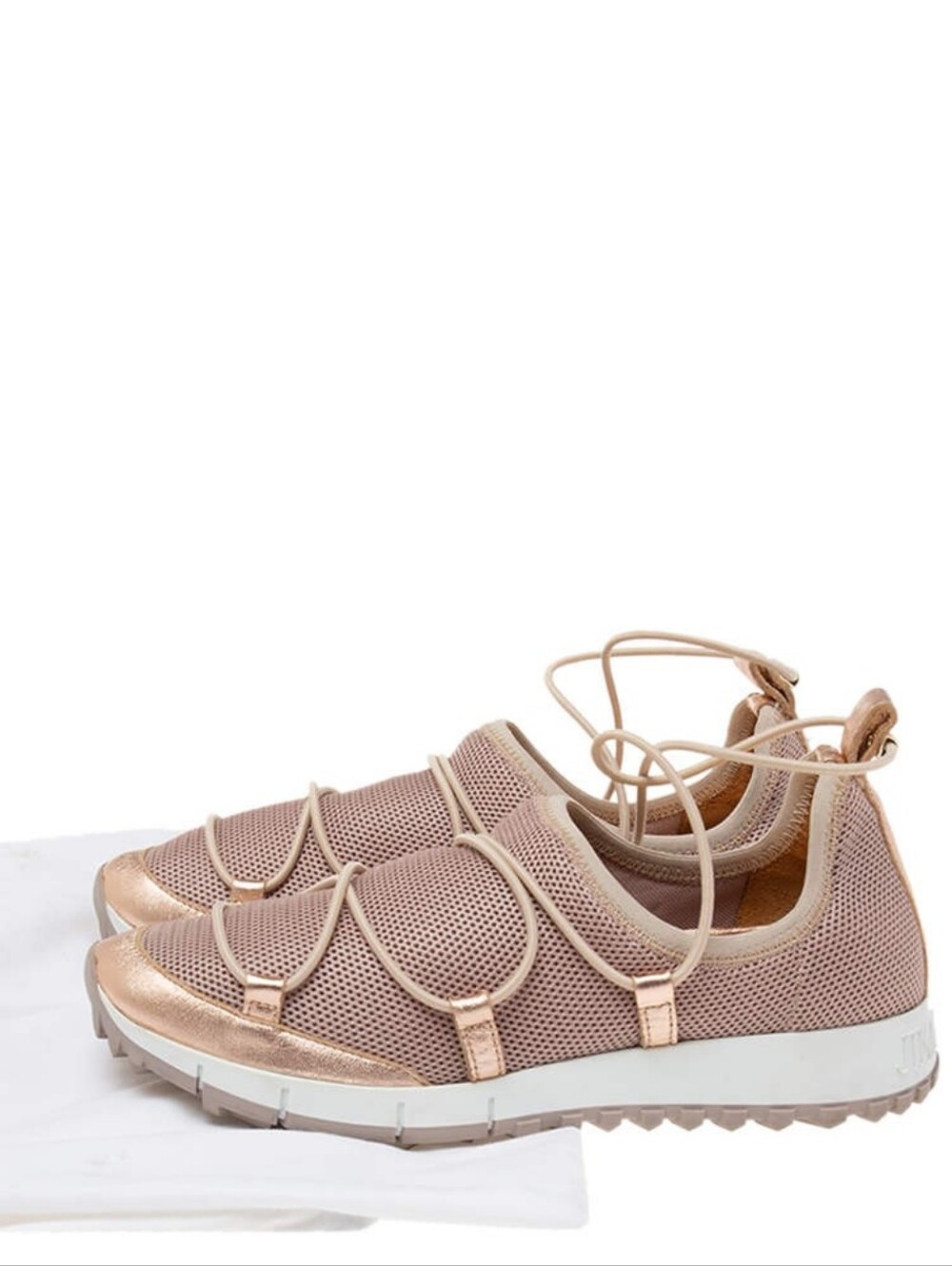 Jimmy Choo Andrea Sneakers In Tea Rose SZ 9/39